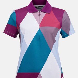 Geometric Patterned Polo Shirt